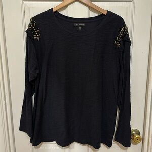 LANE BRYANT Embellished Shoulder Tunic